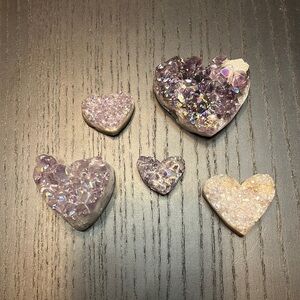 Amethyst Aura Crystal Heart